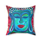 Buddha Peace Art Meditation Spiritual Artwork Spun Polyester Square Pillow