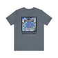 BElieve In Magic Blue Glass Mosaic Dragon Eye Art Heather Mint Unisex Jersey Short Sleeve T-Shirt