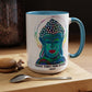 Peace Comes From Within Buddha Mixed Media Spiritual Meditation Art Accent Ceramic Coffee Tea Mug (11, 15oz)