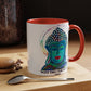 Peace Comes From Within Buddha Mixed Media Spiritual Meditation Art Accent Ceramic Coffee Tea Mug (11, 15oz)