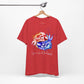 Life Is About Balance Ying Yang Koi Fish Fire Ice Art Aqua Blue Unisex Mens Women's Jersey Short Sleeve Crew T-Shirt