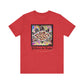 BElieve In Magic Red Glass Mosaic Dragon Eye Art Heather Black Heather Unisex Jersey Short Sleeve T-Shirt