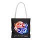 Life Is About Balance Fire And Ice Ying Yang Koi Fish Meditation Spiritual Art Yoga Shopping Weekend Large Polyester Tote Bag (AOP)