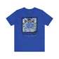 BElieve In Magic Blue Glass Mosaic Dragon Eye Art Heather Mint Unisex Jersey Short Sleeve T-Shirt