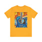 Guitar Live By The Sun Love By The Moon Heart Rainbow Music Yellow Gold Unisex Jersey Short Sleeve T-Shirt