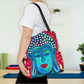 Buddha Peace Art Spiritual Meditation Yoga Shopping Weekend Large Polyester Tote Bag (AOP)