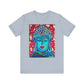 Buddha Peace Meditation Spiritual Zen Peaceful Art Silver Grey Unisex Mens Women's Jersey Short Sleeve Crew T-Shirt