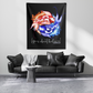 Life Is About Balance Fire And Ice Ying Yang Koi Fish Meditation Spiritual Artwork Indoor Wall Tapestries Blanket