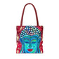 Buddha Peace Art Spiritual Meditation Yoga Shopping Weekend Large Polyester Tote Bag (AOP)