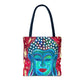 Buddha Peace Art Spiritual Meditation Yoga Shopping Weekend Large Polyester Tote Bag (AOP)