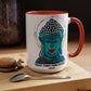 Peace Comes From Within Buddha Mixed Media Spiritual Meditation Art Accent Ceramic Coffee Tea Mug (11, 15oz)