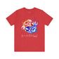 Life Is About Balance Ying Yang Koi Fish Fire Ice Art Aqua Blue Unisex Mens Women's Jersey Short Sleeve Crew T-Shirt