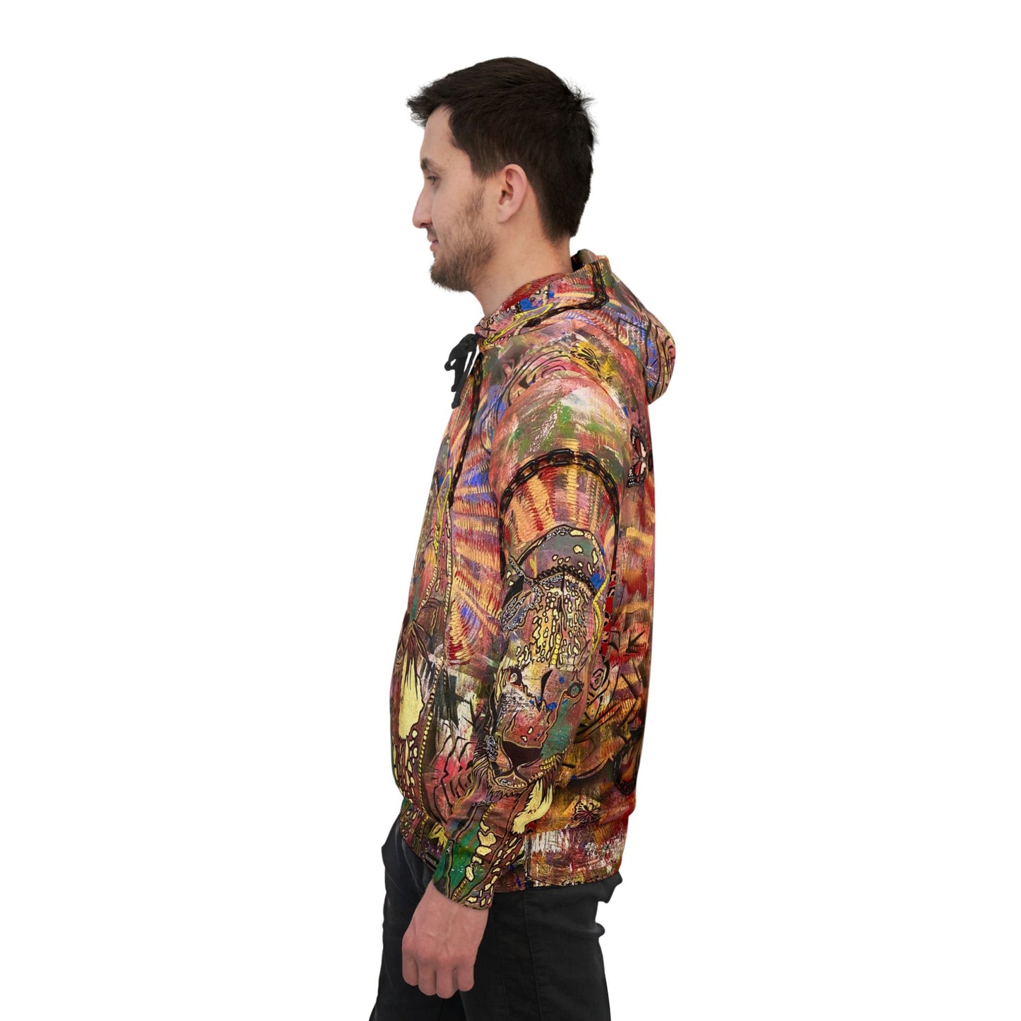 Unleash Your Power Black Panther Leopard Butterflies Roses Unisex Mens Women's Wearable Art Fashion Athletic Hoodie All Over Print (AOP)