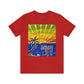 Beach Life Tropical Colorful Sunset Ocean Art Orange Unisex Mens Women's Jersey Short Sleeve Crew T-Shirt