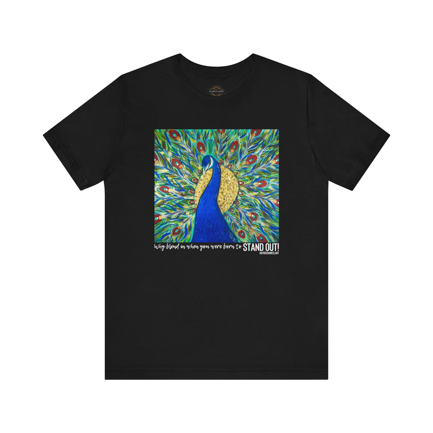 Born To Stand Out Colorful Peacock Bird Art Heather Red Unisex Mens Women's Jersey Short Sleeve Crew T-Shirt