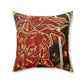 Phoenix Rising Fire Woman Sun Rays Mixed Media Art Spun Polyester Square Pillow