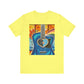 Guitar Live By The Sun Love By The Moon Heart Rainbow Music Yellow Gold Unisex Jersey Short Sleeve T-Shirt