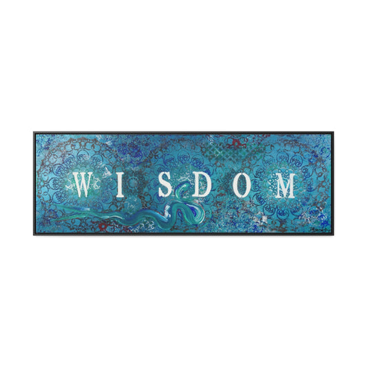 Wisdom Snake Mandala Inspirational Horizontal Framed Gallery Wrapped Canvas Print
