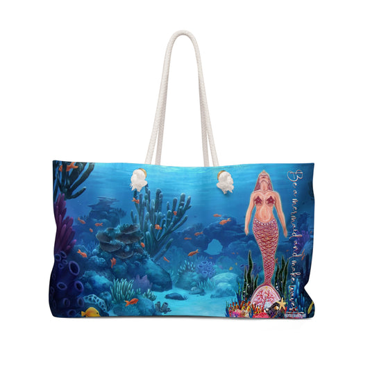 Be A Mermaid And Make Waves Underwater Ocean Reef Weekender Tote Bag