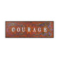 Courage Smoke Mandala Inspirational Horizontal Framed Gallery Wrapped Canvas Print