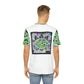 Green Glass Mosaic Dragon Eye Wearable Art Mens Women's Unisex White Polyester All Over Print T-Shirt Tee AOP