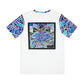 Blue Glass Mosaic Dragon Eye Wearable Art Mens Women's Unisex White Polyester All Over Print T-Shirt Tee AOP