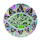 Green Glass Mosaic Dragon Eye Fantasy Spiritual Mystical Art Round Vinyl Sticker