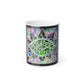 Green Glass Mosaic Dragon Eye Art BElieve In Magic Color Morphing Ceramic Coffee Tea Mug, 11oz