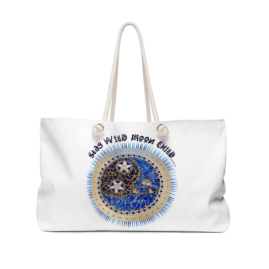 Stay Wild Moon Child Mosaic Art Weekender Tote Bag