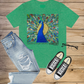 Born To Stand Out Colorful Peacock Bird Nature Art Heather Green Unisex Mens Women's Jersey Short Sleeve Crew T-Shirt
