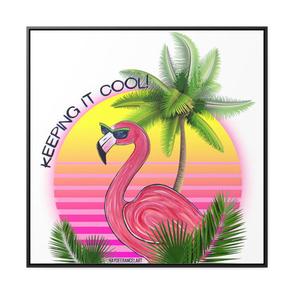 Keeping It Cool! Flamingo Tropical Sunset Beach