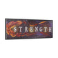 Strength Fire Mandala Inspirational Horizontal Framed Gallery Wrapped Canvas Print
