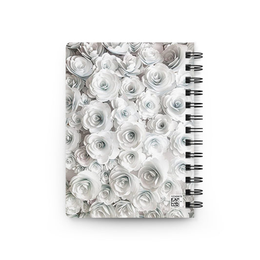 Bloom Abstract Rose Flower Art Spiral Bound Journal