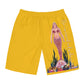 Be A Mermaid And Make Waves Beach Ocean Reef Yellow Unisex Swim Board Shorts (AOP)