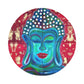 Buddha Peace Spiritual Meditation Mixed Media Art Round Polyester Bath Mat