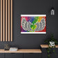 Love Wins Rainbow Heart Angel Wings Horizontal Framed Gallery Wrapped Canvas Art Print