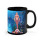 Be A Mermaid And Make Waves Ocean Reef 11oz Black Ceramic Mug