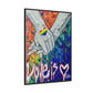 Love Is Love El Amor Es El Amor Couples Rainbow LGBTQ Gay Pride Vertical Framed Gallery Wrapped Canvas Print
