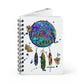 Free Spirit Butterflies Dreamcatcher Colorful Native American Inspired Art Dreams White Spiral Bound Journal Notebook Diary