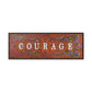 Courage Smoke Mandala Inspirational Horizontal Framed Gallery Wrapped Canvas Print