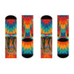 Rainbow Warrior Spirit Native American Art DTG Unisex Crew Socks