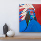 Indian Chief Rainbow Warrior Spirit Native American Artwork Shaman Visionary Art Original Acrylic Painting